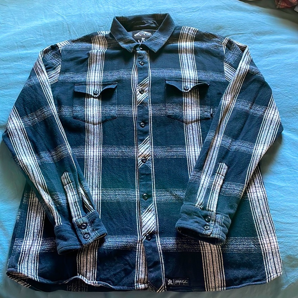 VANS Plaid Button Down Shirt Jacket